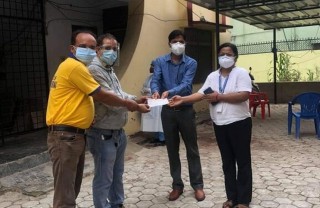 भिम अस्पताललाई ज्योति विकास बैंककाे सहयोग