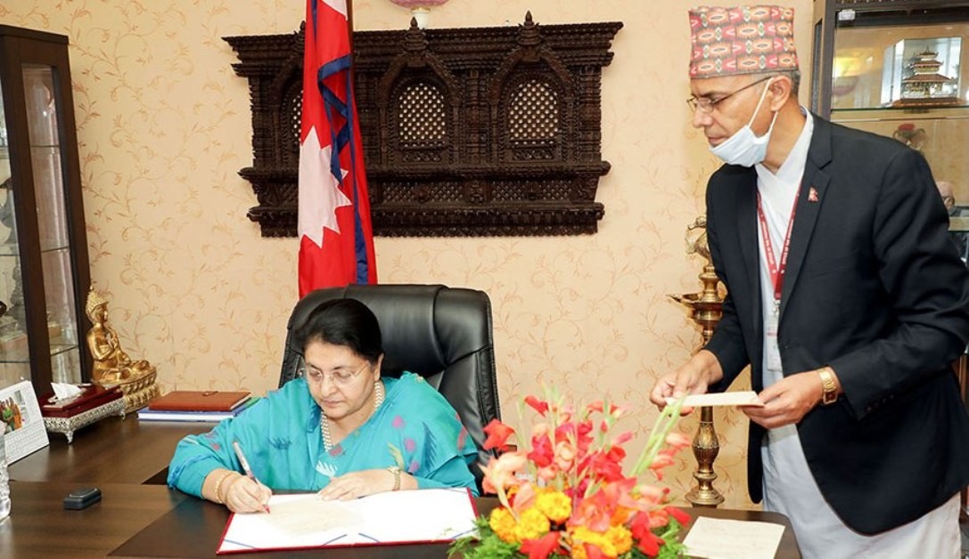 राजनीतिक दलसम्बन्धी अध्यादेश राष्ट्रपति भण्डारीद्वारा जारी