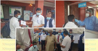 निजामती सेवा दिवसको अवसरमा सिमामा मास्क वितरण तथा एन्टीजिन परिक्षण