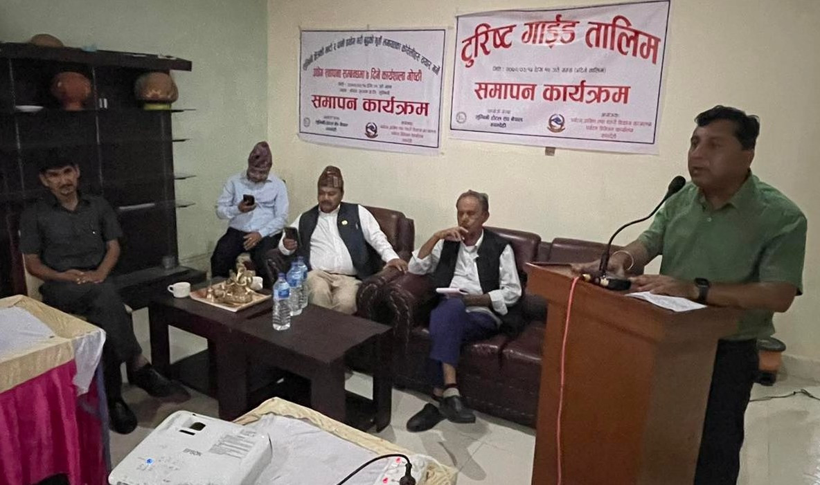 लुम्बिनीमा टुरिष्ट गाईड तालिम सम्पन्न