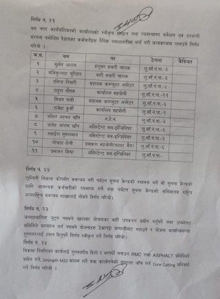 लुम्बिनी साँस्कृतिक नगरपालिकामा करारका कर्मचारीलाई हटाउने तथा नयाँ भर्नाको विषयमा विवाद , मेयरले आफुखुसि गरेको आरोप ।