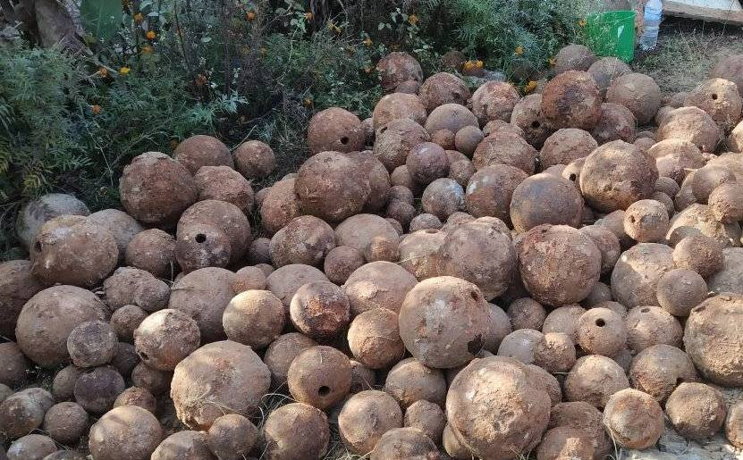 पाल्पामा घडेरी खन्दा भेटियो तोपका गोला