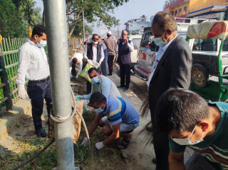 स्वच्छ नगर बनाउन लुम्बिनीमा सरसफाई अभियान सुरु