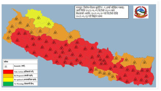 बिहीबार दिउँसोबाट देशभर भीषण वर्षा हुने , ५६ जिल्ला ‘रेडअलर्ट’मा