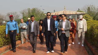नेपालको लागि म्यानमरको राजदूतको लुम्बिनी भ्रमण