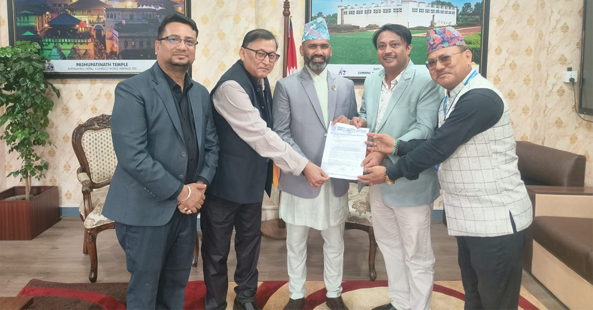 गौतमबुद्ध विमानस्थल नियमित संचालनको माग गर्दै सिद्धार्थ सञ्जालको टोली काठमाण्डौमा